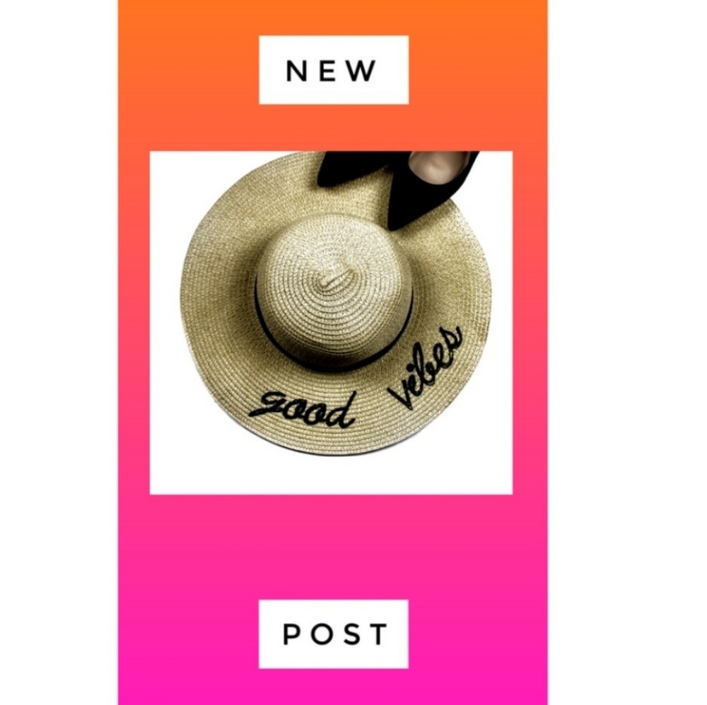 ****Bundle 4/$25****Good Vibes Sun Hat